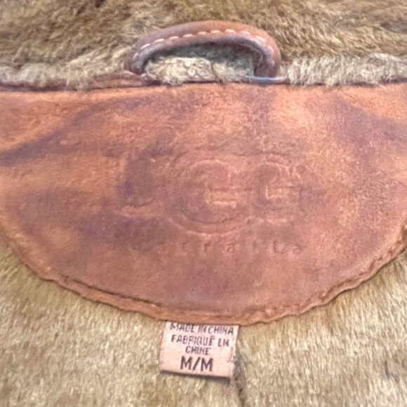 UGG Suede Leather and Faux Fur Lined Hooded Bomber Jacket | Size M - Picture 12 of 14